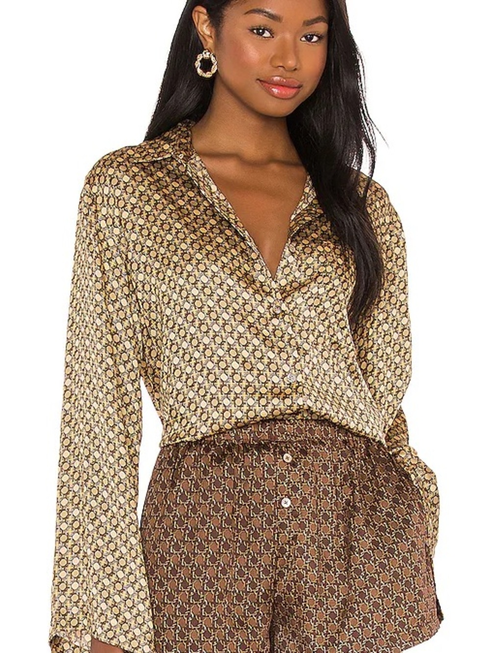 L’Academie Oversized Button-Down Top